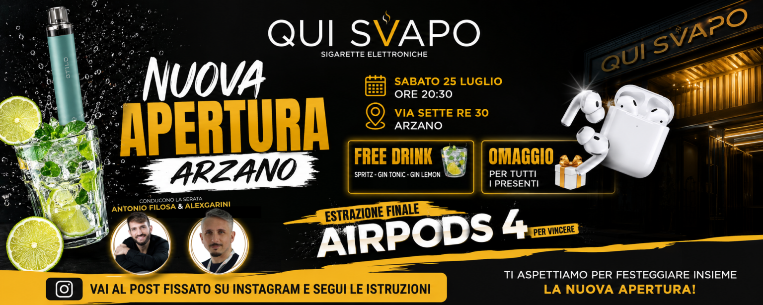 QUISVAPO ARZANO NUOVA APERTURA